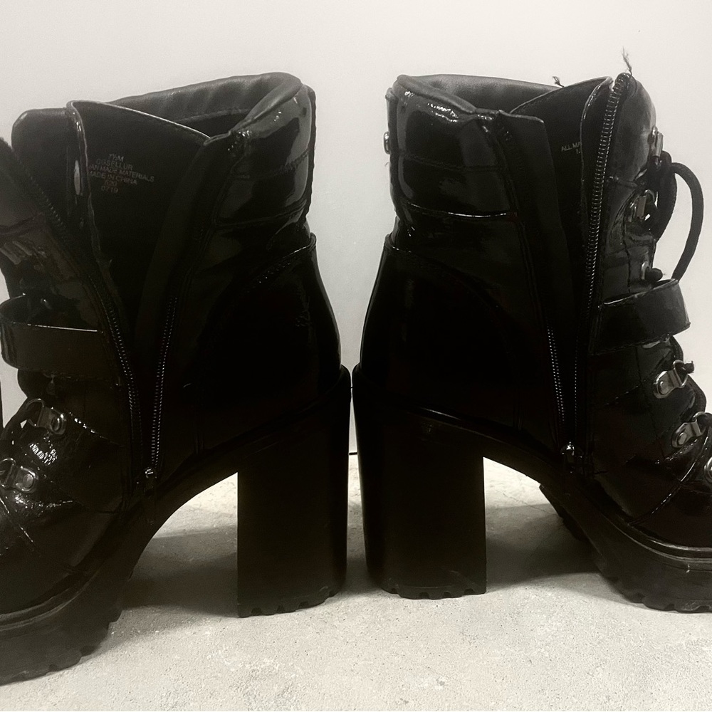 Guess Pleather platform trendy boots